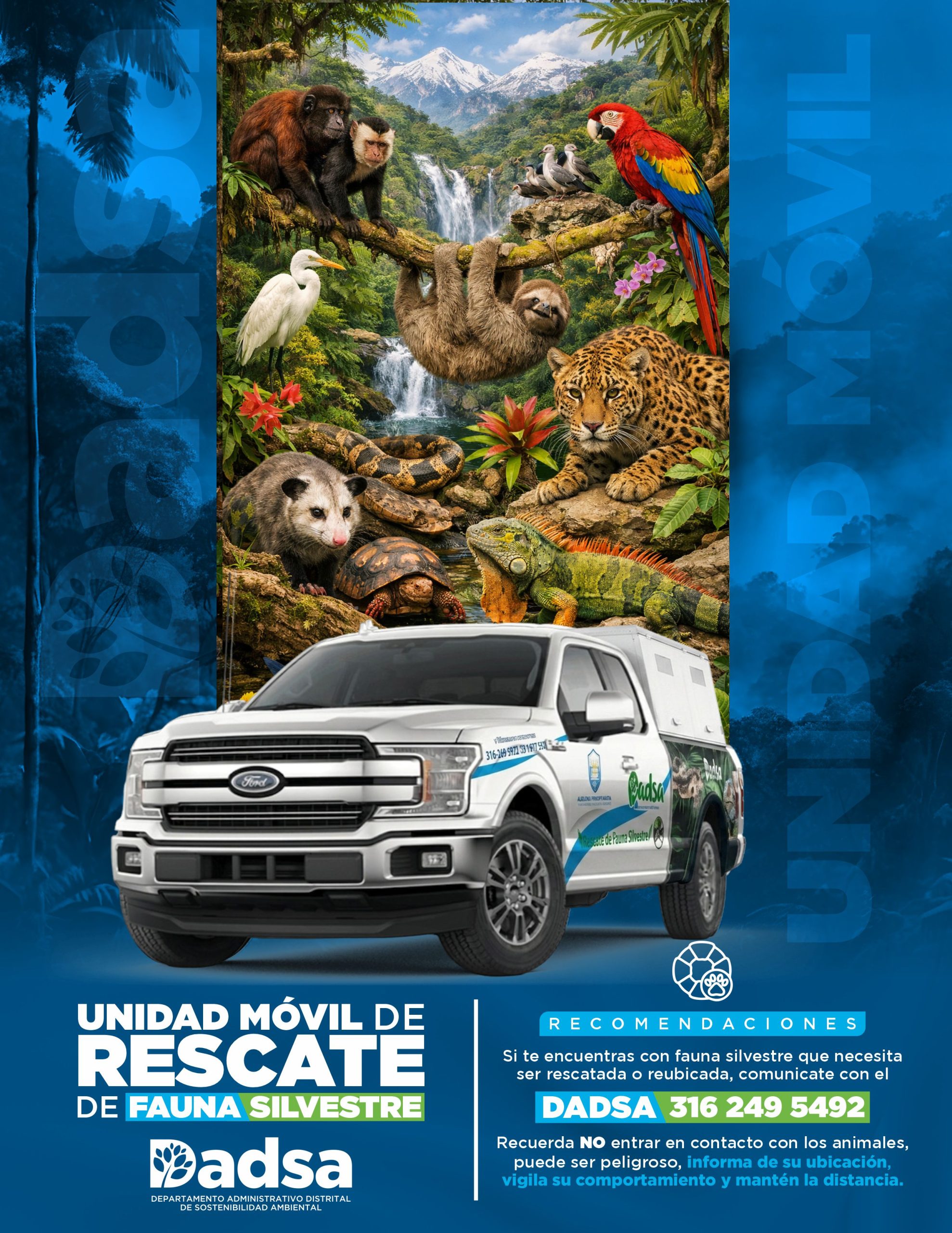 Unidad movil de rescate a fauna y flora del dadsa